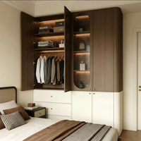 Armoire de rangement en bois massif de style chinois pour chambre à coucher, idéale pour l'hôtellerie