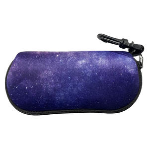 Étui de protection portable pour lunettes, sac imprimé pour lunettes de soleil, pochette de rangement pour lunettes, porte-clés en métal et étui à lunettes avec boucle métallique - Product Image 2