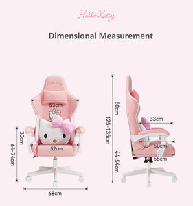 Silla <span class=keywords><strong>de</strong></span> juego rosa con logotipo personalizado al precio más barato <span class=keywords><strong>de</strong></span> fábrica <span class=keywords><strong>de</strong></span> <span class=keywords><strong>Bolivia</strong></span> Silla <span class=keywords><strong>de</strong></span> juego rosa <span class=keywords><strong>de</strong></span> cuero reclinable Hello Cat Silla <span class=keywords><strong>de</strong></span> juego rosa para niñas - Product Image 6