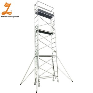 <span class=keywords><strong>Échafaudage</strong></span> pliant en alliage d'aluminium - Capacité de charge de 900 kg, hauteur de 6 m, utilisation pour la construction et la <span class=keywords><strong>location</strong></span> aéronautique - Product Image 4