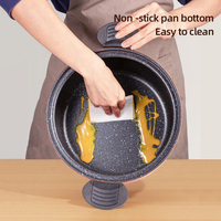 Casserole à pression multifonction grande capacité 28 cm, antiadhésive, casserole à soupe, casserole en fonte, micro-casserole à pression
