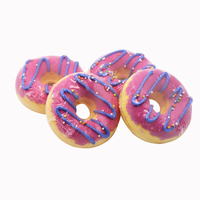 Huile essentielle de Offre Spéciale Relaxant Naturel Bio Bulle Colorée Lot de 4 Bombes de Bain Fizzy Donuts Vegan Ensemble pour Enfants