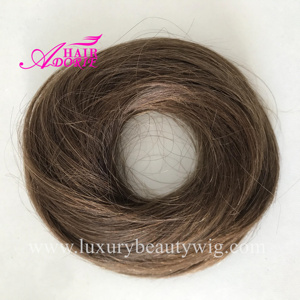QingDao fabbrica di 100% capelli umani vergini europea naturale crocchia per capelli con elastico per capelli corda per uso quotidiano in magazzino - Product Image 6