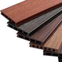 Planche de terrasse en composite WPC durable avec surface en grain de bois imperméable co-extrudée 140x25mm pour terrasse et jardin extérieurs