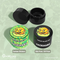 Frasco de Vidrio Personalizado Multitamaño (1g, 3.5g, 7g) a Prueba de Olores para Hierbas y Flores, con Cierre a Prueba de Niños