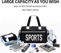 Sacs fourre-tout de gymnastique de sport rose Oxford imperméables avec poche et compartiment à chaussures sac de voyage à une épaule léger