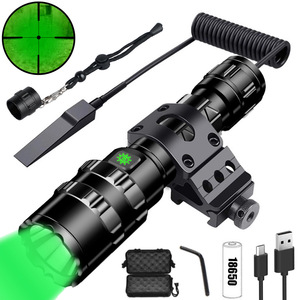 ไฟฉาย LED กำลังสูง 1200LM ความสว่างสูง หลายสี สำหรับใช้งานกลางแจ้ง ชาร์จผ่าน USB พร้อมแบตเตอรี่ในตัว ควบคุมด้วยรีโมท เหมาะสำหรับการล่าสัตว์ - Product Image 3