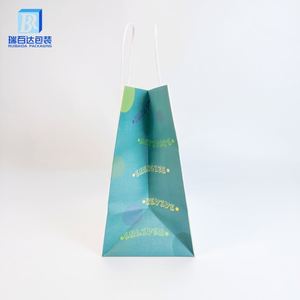 Wholesale Custom Logo Printed Recycled Kraft Paper <b>Bag</b> Brown Take Away Food Packaging with Twisted/Flat Handles for Pizza & Milk - Product Image 5