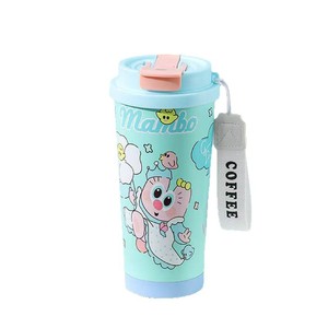 Thermos Cartoon Lily of the Valley in Acciaio Inox 316, Tazza da Caffè a Doppio Uso per Ragazze, Borraccia Portatile di Alta Qualità - Product Image 1