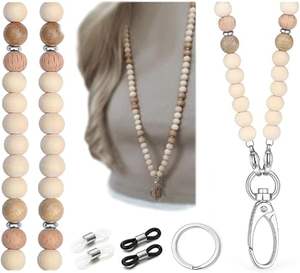 新しいデザインかわいい天然石ビーズ<span class=keywords><strong>ID</strong></span>ホルダーでパーソナライズ無料サンプルキーストラップ女性用<span class=keywords><strong>ID</strong></span>バッジ - Product Image 4