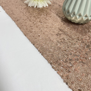 New Style Tablecloths and <strong>Dining</strong> <strong>Table</strong> <strong>Runners</strong> Wedding Decoration Rose Gold Sequin <strong>Table</strong> <strong>Runner</strong> - Product Image 2