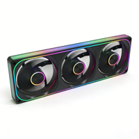 Refroidisseur de processeur liquide AIO WGX-B360-02 avec ventilateur ARGB Prism, hub à motif CD, refroidissement par eau PWM pour PC de jeu Intel LGA 1700 1851 AMD AM5 AM4