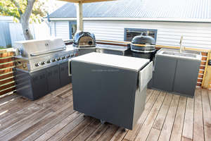 Parrilla de cocina al aire libre Combo de cajones de barbacoa y Diseño de barra de nevera de madera <span class=keywords><strong>Pitza</strong></span> Filipinas 304 Set Pizza Cocina al aire libre - Product Image 3