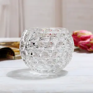 Cheap Decorative Wax Empty Glass Globe Candle Crystal Jar