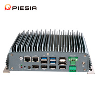Mini Computadora Industrial Integrada Piesia Celeron J6412, Carcasa Mini PC Sin Ventilador X86 con Doble LAN, 6 COM DB9, 2*DDR4, SSD/WIFI/4G/5G, 1HD/DP