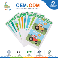 Cartes de jeu Spot the Difference pour enfants, cartes d'activités double face, cartes flash pour développer la concentration visuelle, jouets d'observation pour les tout-petits