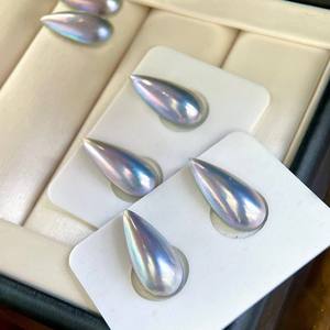 Perlas de Agua de la Isla Amami de Beauty Point, Color Azul Cielo Estrellado, Tamaño 9-10, 21-22 mm, Accesorios para Joyería - Product Image 1