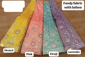 Kadınlar için ağır süslenmiş <span class=keywords><strong>Net</strong></span> Lehenga Georgette Flair gelin Partywear kutlamak tören geceleri tarzı - Product Image 2