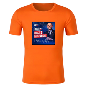 Wholesale 2025 Unisex Short Sleeve Polish Presidential Candidate T-Shirt Customizable Adults Election Cheer Promotional T-Shirt - Product Image 1