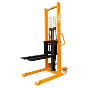 Apilador de carretilla elevadora manual portátil con tenedores ajustables, 1 tonelada, oferta