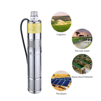 Pompe à eau pour puits profond Pompe à eau solaire submersible de 3 pouces Pompe à eau solaire pour l'irrigation par forage