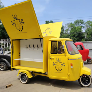 Camion à bière mobile à <span class=keywords><strong>3</strong></span> roues, style Piaggio, bar à prosecco, chariot à café pour festivals en plein air - Product Image 1