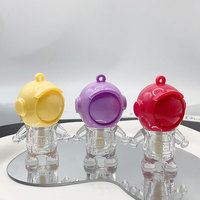 Nouveau design Astronaut Mini Tube de brillant à lèvres transparent avec bouchon à vis imprimé UV 4ml Flacons d'huile à lèvres personnalisés Emballage cosmétique
