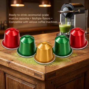 Échantillon Gratuit : Capsules de Matcha, Dosettes de Thé Vert, Capsules pour Machine à Café – Vente en Gros, OEM, Marque Privée, Stock Disponible - Product Image 1