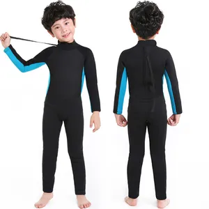 Orijinal fabrika sörf Wetsuit kız çocuk tek parça mayo 2.5mm ıslak takım elbise çocuklar