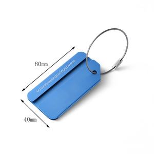 Étiquettes de bagages rectangulaires bleu ciel personnalisées avec logo sur mesure, qualité supérieure, vente en gros - Product Image 5