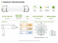 OEM/ODM Worbest Lampes de miroir LED modernes CCT réglables de 24 pouces pour salle de bain, finition nickel brossé, gradation Triac, ETL/cETL