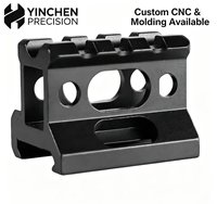 Adaptateur de montage optique à profil bas en aluminium, usiné CNC en acier inoxydable