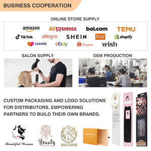 Extensiones de <span class=keywords><strong>Cabello</strong></span> Volume Genius Weft, Hechas a Mano, con Orificios en Forma de Mariposa, <span class=keywords><strong>Cabello</strong></span> Humano Virgen 100% Remy, 26 Pulgadas, 1B, Doble Trama - Product Image 6