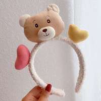 Accessoires de cheveux coréens personnalisés Bandeau d'animal en peluche de dessin animé de poupée en peluche mignonne