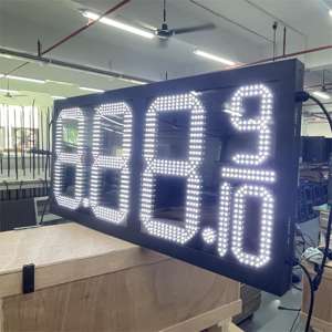 שלט מחיר דלק לד סופר-נמכר, שלט מחיר בנזין עמיד, תצוגת מחיר שמן דיגיטלית 7 מקטעים על עמוד תחנת דלק - Product Image 3