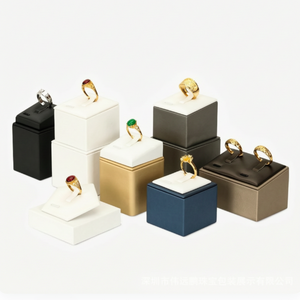 Manufacturer Wholesale Luxury PU Leather Jewelry Display Props <b>Rings</b> Display Stand for Jewelry Counter Presentation - Product Image 5