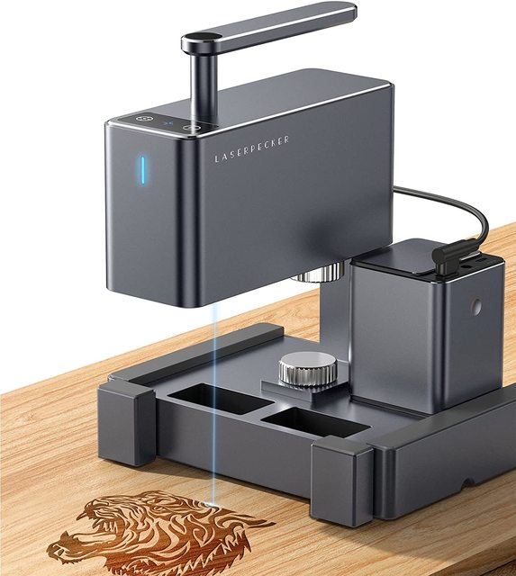 LaserPecker 2 Deluxe Mini Portable Laser Engraver High Speed 600mm/s Easy to Operate for Non-Metal DIY Laser Engraver