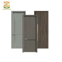 Porte intérieure en bois stratifié mélaminé, porte en bois carbone, porte en cristal, porte résidentielle, porte de chambre d'hôtel, étanche
