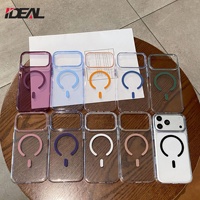 Coque de téléphone magnétique IDEAL Factory en PC ultra-transparente avec recharge sans fil et couverture intégrale pour iPhone 18 17 16 15 Pro Max, anti-jaunissement