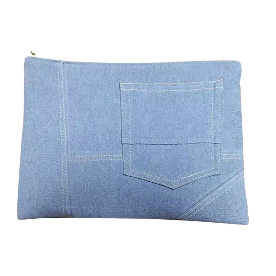 Custom New Design Ladies Fashion Summer Recreational Mobile Phone Bag Mini Chain Denim Tote Envelope Makeup Clutch Bag