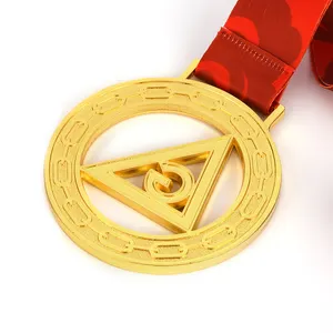 Medalla ahuecada personalizada, trofeo deportivo de metal, souvenirs, chapado en oro, venta al por mayor, fabricación China