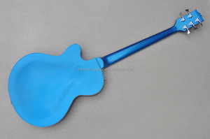 Guitare <span class=keywords><strong>basse</strong></span> électrique Flyoung à <span class=keywords><strong>5</strong></span> <span class=keywords><strong>cordes</strong></span>, corps semi-creux, style Side Hole, bleu métallisé - Product Image 6