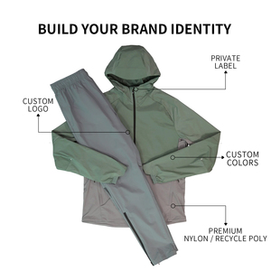 Completo Sportivo in Nylon Personalizzato da Uomo: Tuta Traspirante con Giacca con Zip e Pantaloni Jogger - Product Image 1