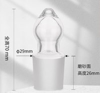 Bouchon de condenseur, bouchon creux, bouchon solide # 24/29 # Adaptateur d'insertion de laboratoire 19/26 en verre borosilicate 3.3