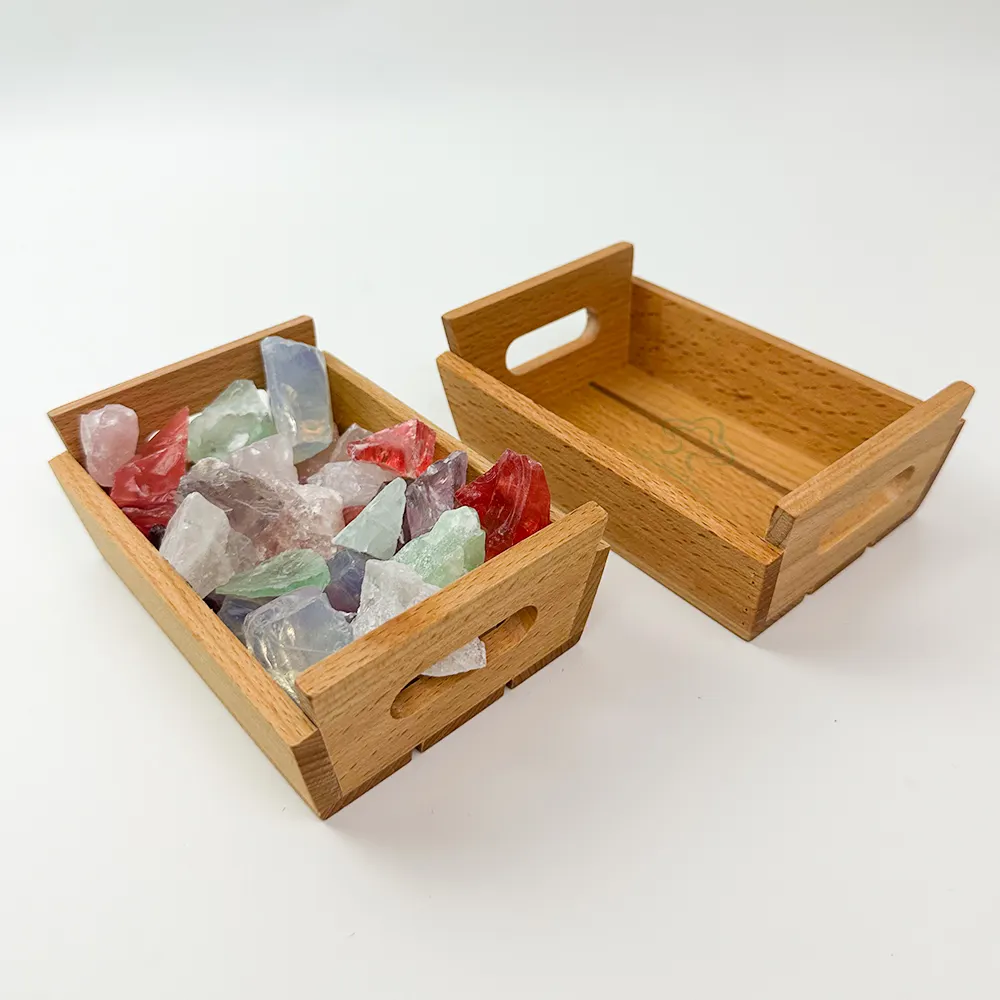 Wooden Caddy Boxes Storage Crates Toy House Organizing Box Wooden Box Storage Organizer Mini House Storage Holder