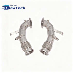 Tubería de Escape de Alta Calidad FlowTech SS304 con Protector Térmico para Audi R8 5.2L V10 2020+ - Product Image 5