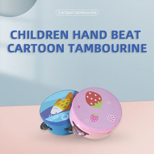 Mi primera pandereta niños Mini instrumento Musical juguete de madera ayuda a los niños a aprender dinámica de ritmo y actividad de percusión de <span class=keywords><strong>tempo</strong></span> - Product Image 2