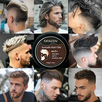 Cire d'abeille d'avocat longue durée finition mate et brillante tenue d'origine coiffure forte marque privée cire pour cheveux pommade argile pour cheveux pour hommes