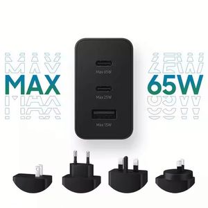 อะแดปเตอร์ชาร์จเร็ว PD 65W A+2C สำหรับโทรศัพท์มือถือ หัวปลั๊ก EU US UK รองรับการชาร์จเร็ว สำหรับ S24 S23 S22 S21 - Product Image 6