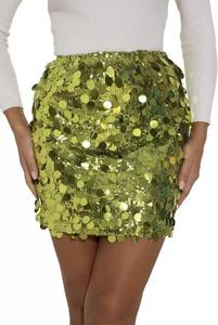 Vêtements d'<span class=keywords><strong>hiver</strong></span> pour femmes de style européen-<span class=keywords><strong>Jupe</strong></span> demi-longueur A-line sexy avec taille haute et mini <span class=keywords><strong>jupe</strong></span> <span class=keywords><strong>courte</strong></span> à paillettes de coupe incurvée - Product Image 5